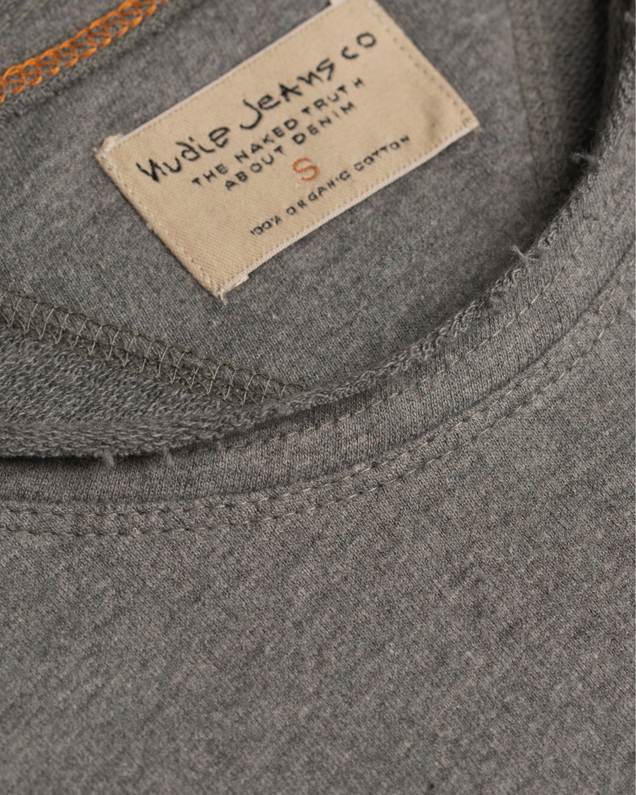 Heren | Truien | Nudie Jeans | Melvin Light Sweater Grey Melange