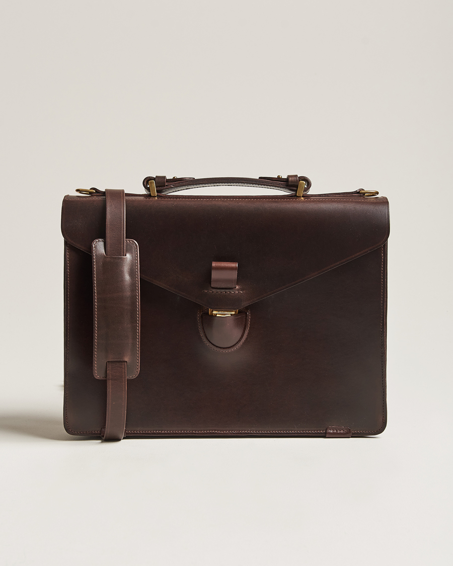 Heren | Tassen | Tärnsjö Garveri | TG1873 Briefcase Dark Brown