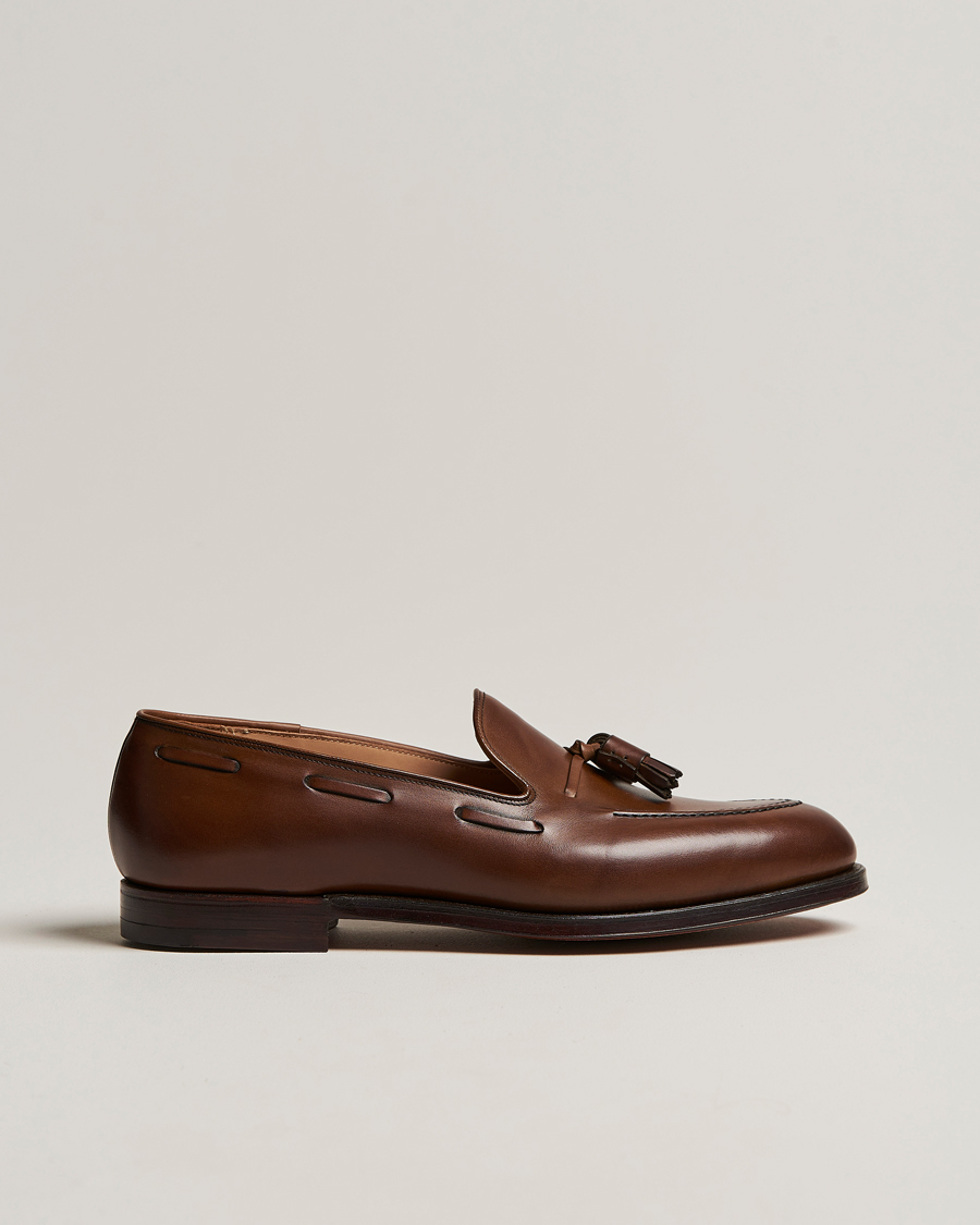 Heren | Instappers | Crockett & Jones | Cavendish Tassel Loafer Dark Brown Calf