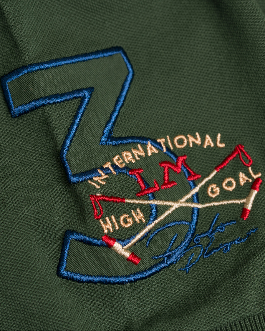 Heren | Polo's | La Martina | Logo Polo Piqué Army Green