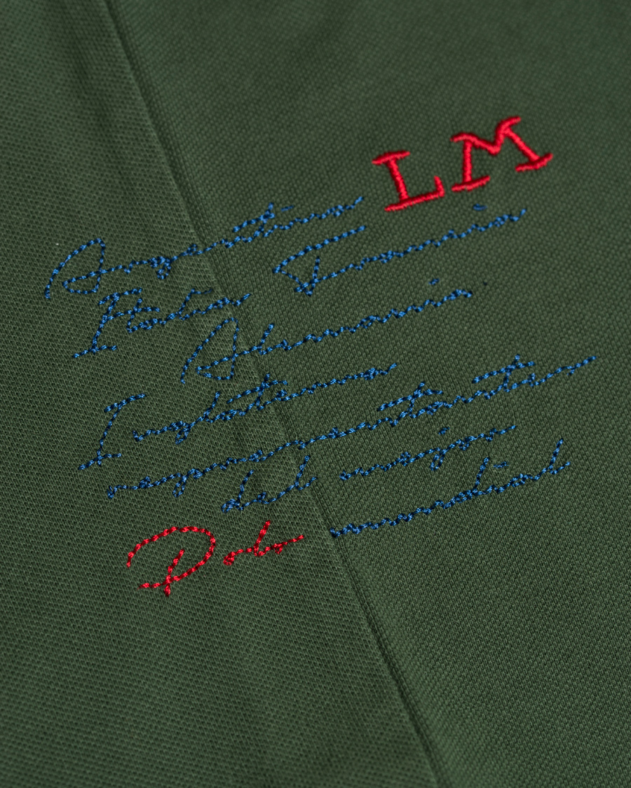 Heren | Polo's | La Martina | Logo Polo Piqué Army Green