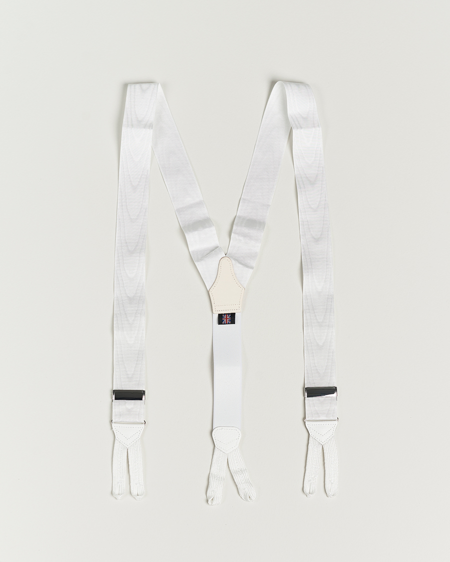 Heren | Accessoires | Albert Thurston | Moiré Braces 40mm White 