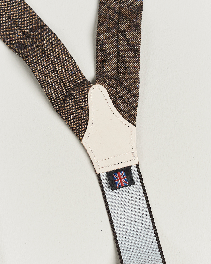 Heren | Bretels | Albert Thurston | Donegal Tweed Braces 40mm Dark Brown