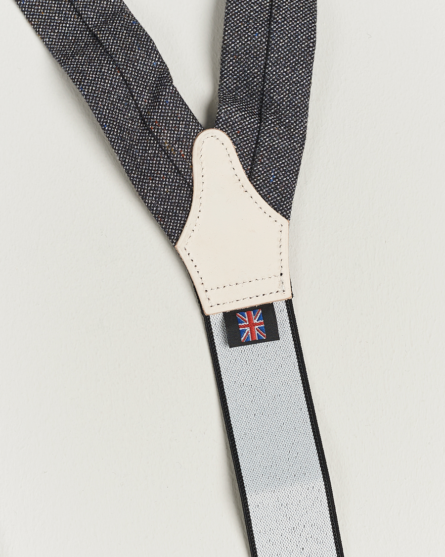 Heren | Bretels | Albert Thurston | Donegal Tweed Braces 40mm Dark Grey