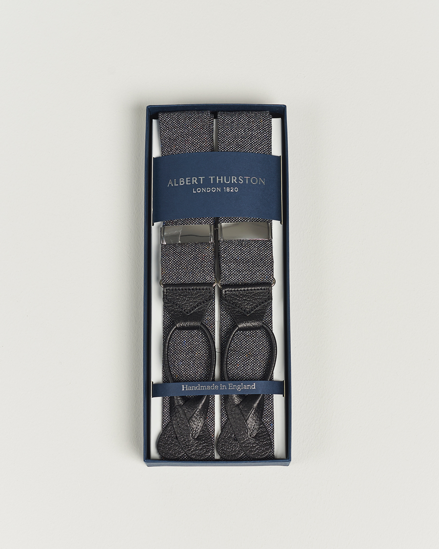 Heren | Bretels | Albert Thurston | Donegal Tweed Braces 40mm Dark Grey