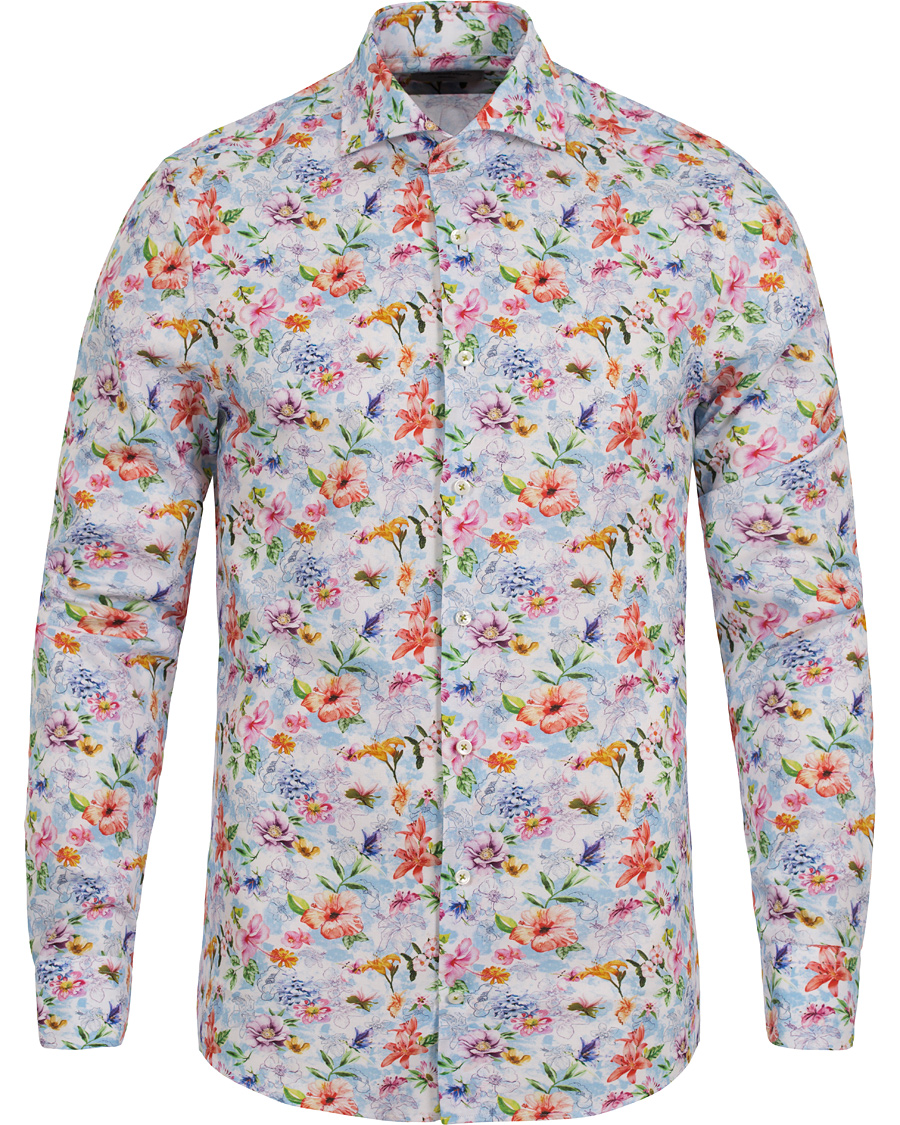 Heren | Overhemden | Stenströms | Slimline Flower Print Shirt Multi