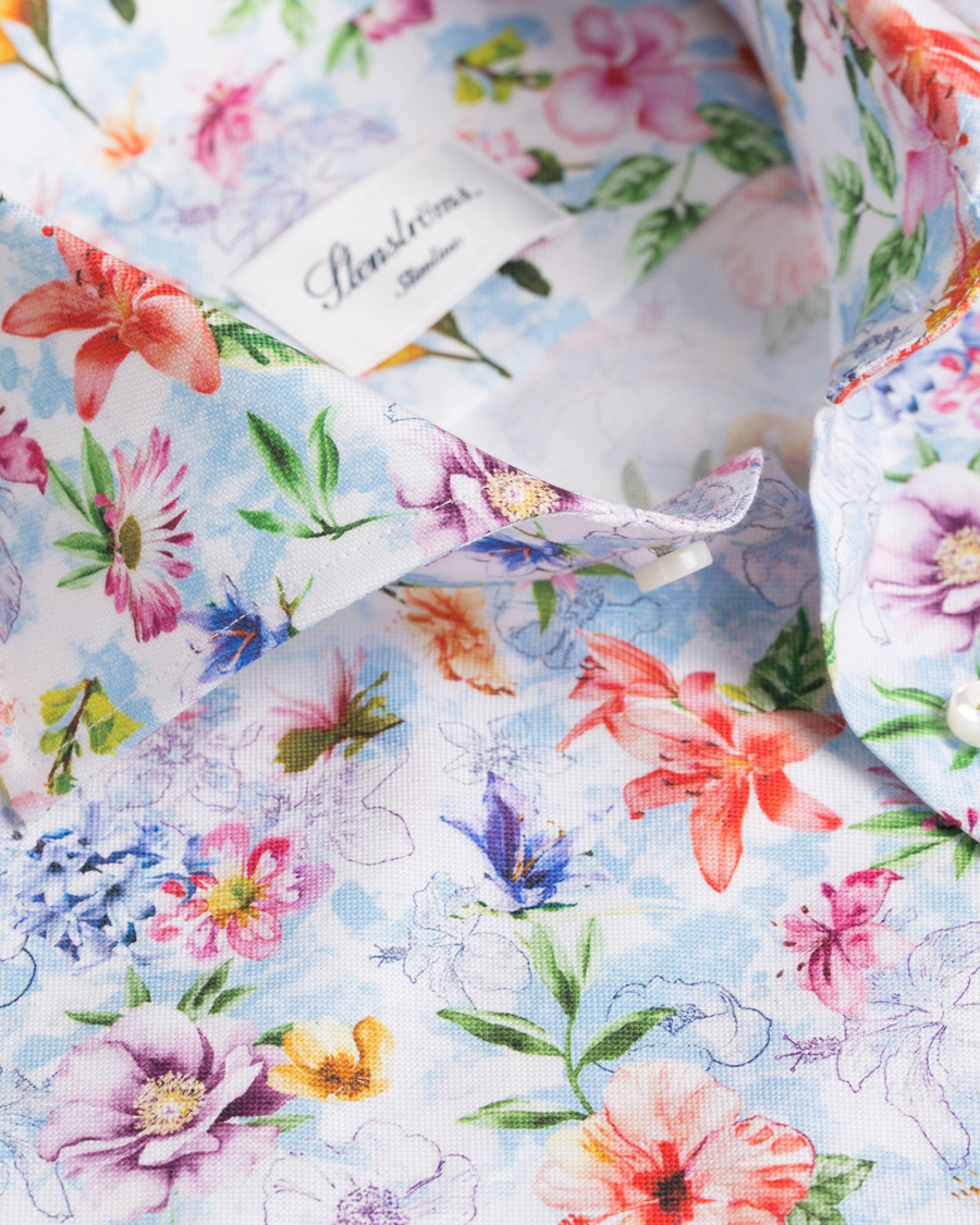 Heren | Overhemden | Stenströms | Slimline Flower Print Shirt Multi