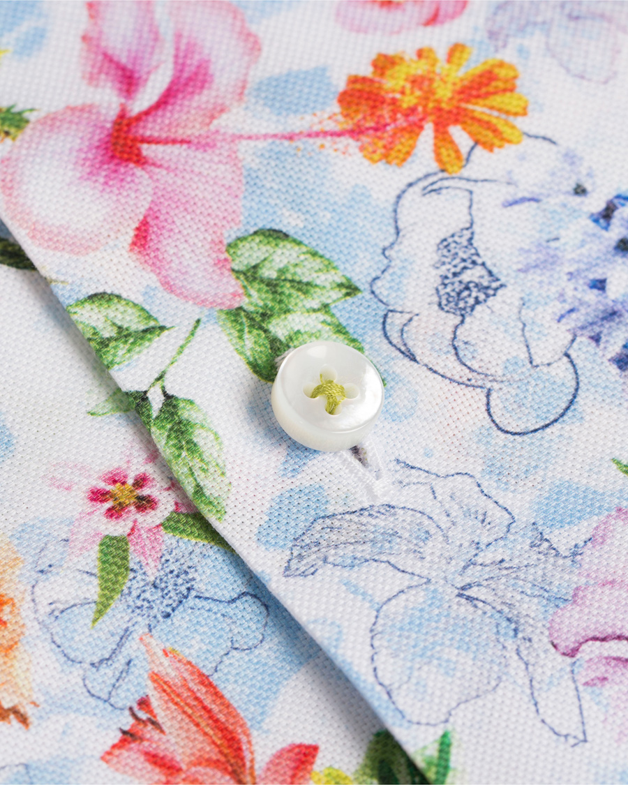 Heren | Overhemden | Stenströms | Slimline Flower Print Shirt Multi
