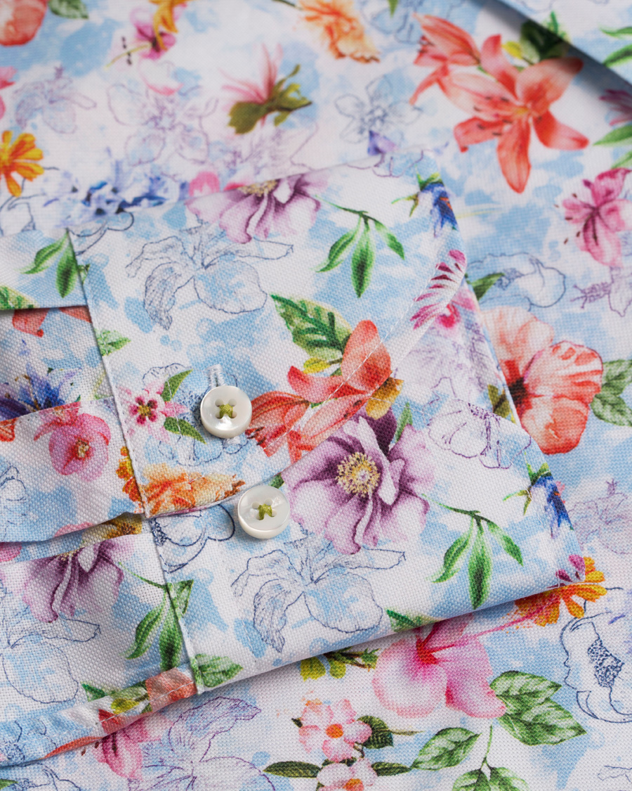 Heren | Overhemden | Stenströms | Slimline Flower Print Shirt Multi
