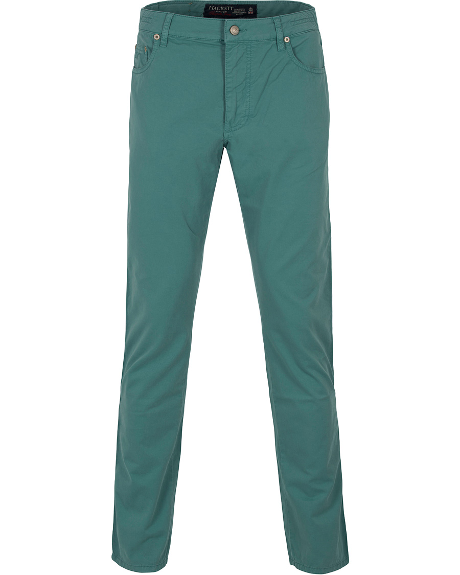 Heren | Broeken | Hackett | Trinity Slim 5-Pocket Pants Mint Green
