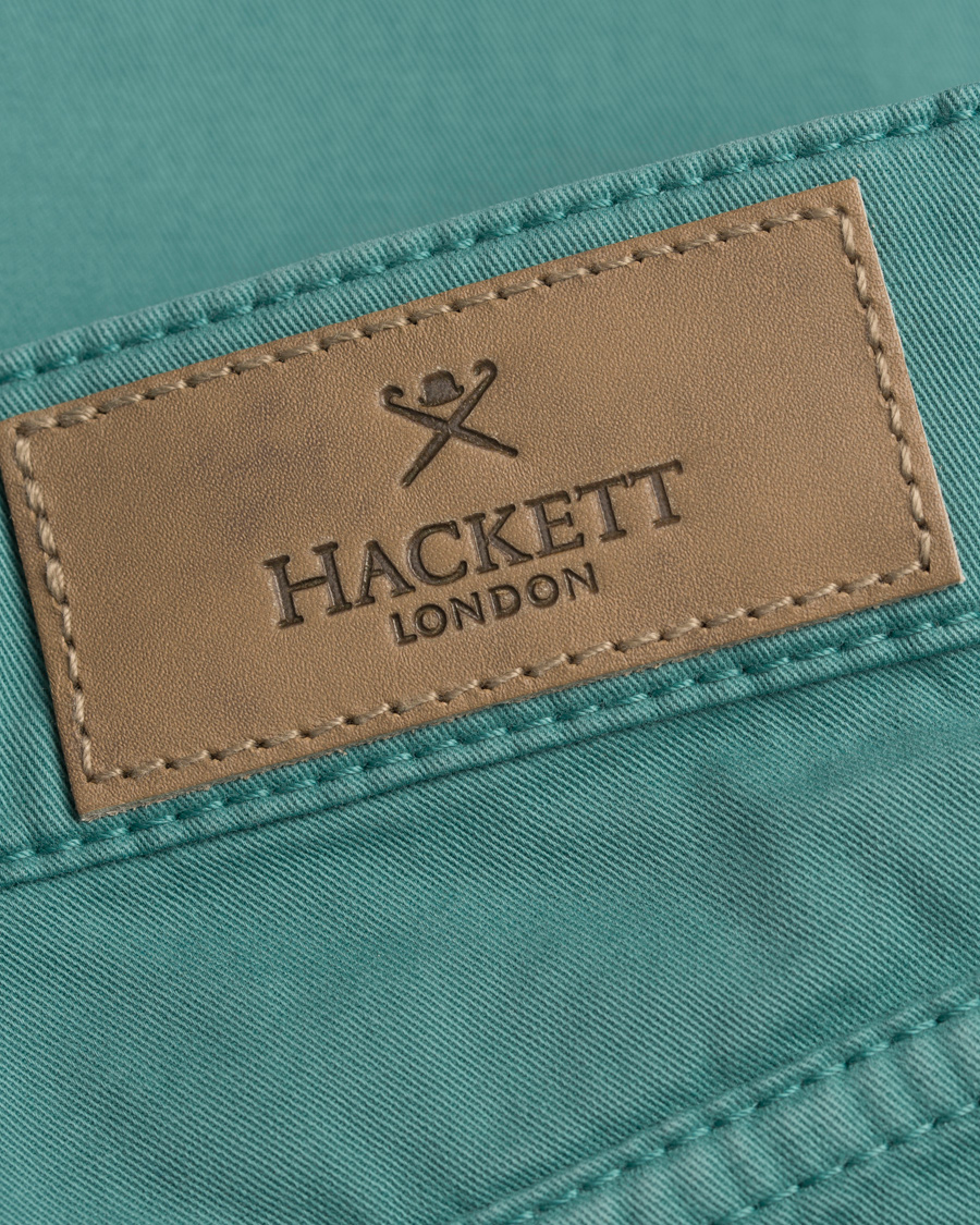 Heren | Broeken | Hackett | Trinity Slim 5-Pocket Pants Mint Green