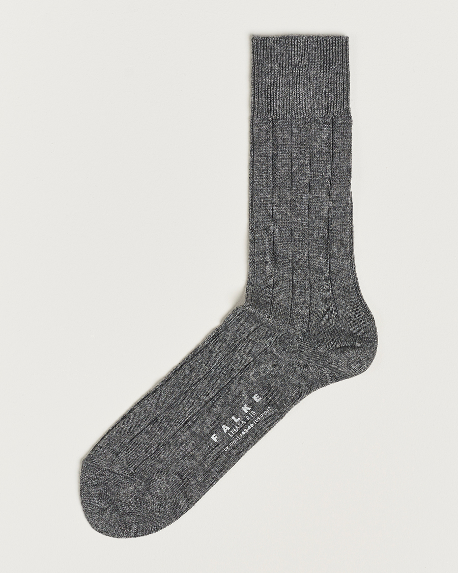 Heren | Ondergoed | Falke | Lhasa Cashmere Socks Light Grey