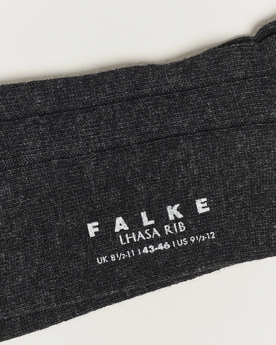Heren | Merina wol sokken | Falke | Lhasa Cashmere Socks Antracite Grey