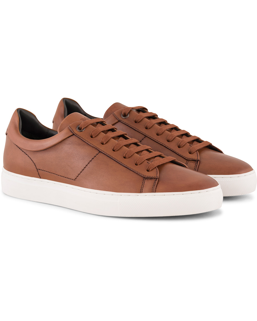Heren | BOSS Timaker Leather Sneaker Cognac | BOSS BLACK | BOSS Timaker Leather Sneaker Cognac
