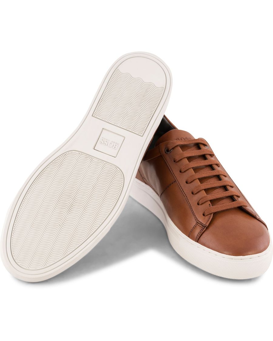 Heren | BOSS Timaker Leather Sneaker Cognac | BOSS BLACK | BOSS Timaker Leather Sneaker Cognac
