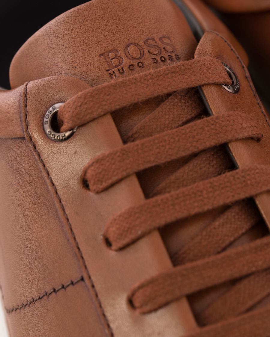 Heren | BOSS Timaker Leather Sneaker Cognac | BOSS BLACK | BOSS Timaker Leather Sneaker Cognac