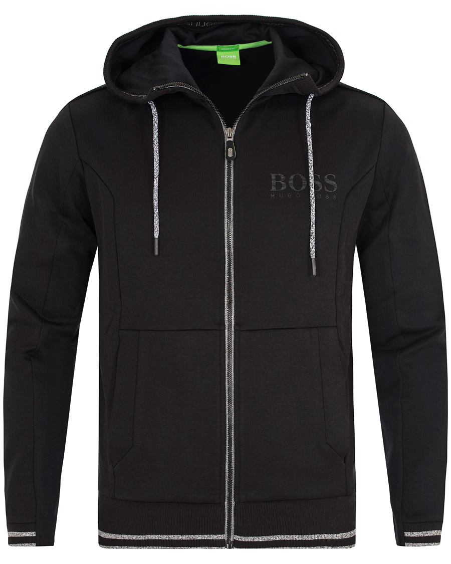 Heren | Truien | BOSS GREEN | BOSS Athleisure Saggy Full Zip Hoodie Black 