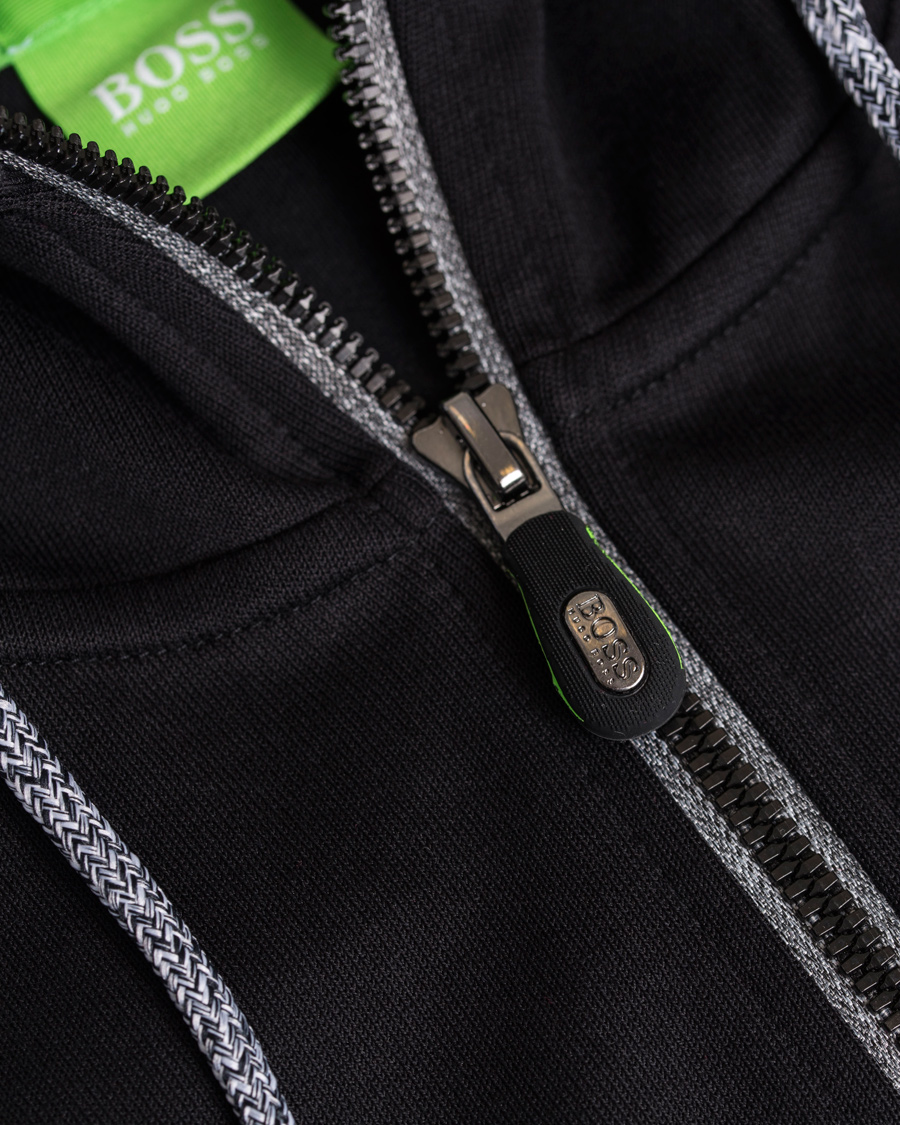 Heren | Truien | BOSS GREEN | BOSS Athleisure Saggy Full Zip Hoodie Black 