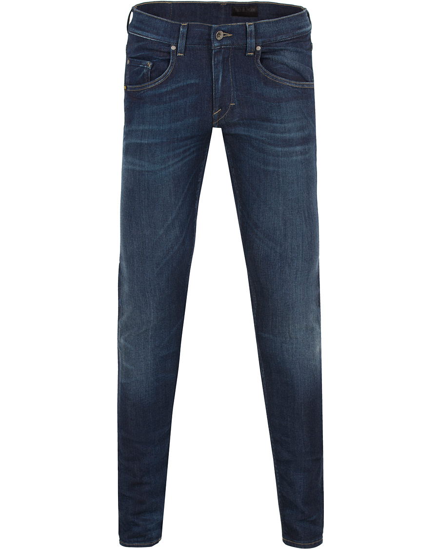 Heren | Jeans | Tiger of Sweden Jeans | Slim Base Dark Blue Washed