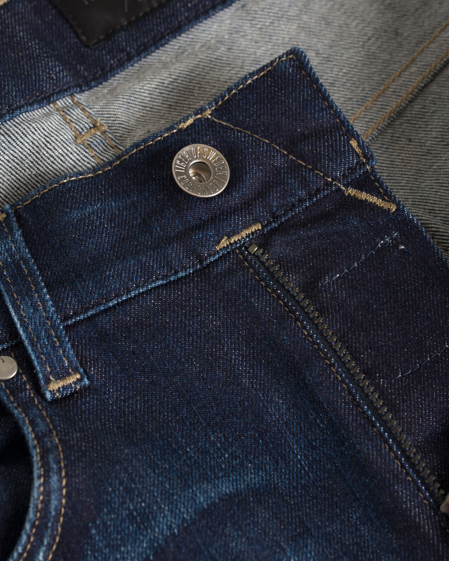 Heren | Jeans | Tiger of Sweden Jeans | Slim Base Dark Blue Washed