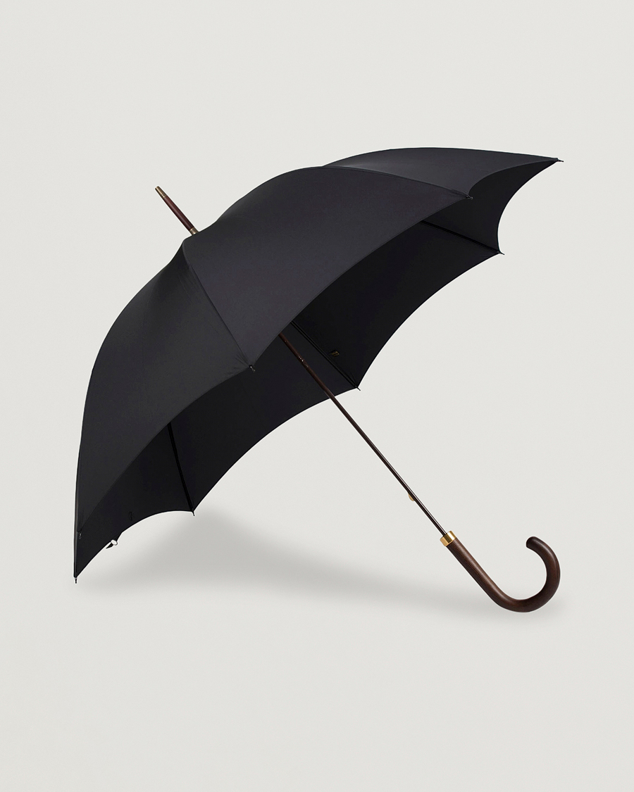 Heren | Paraplu's | Fox Umbrellas | Polished Hardwood Umbrella Black
