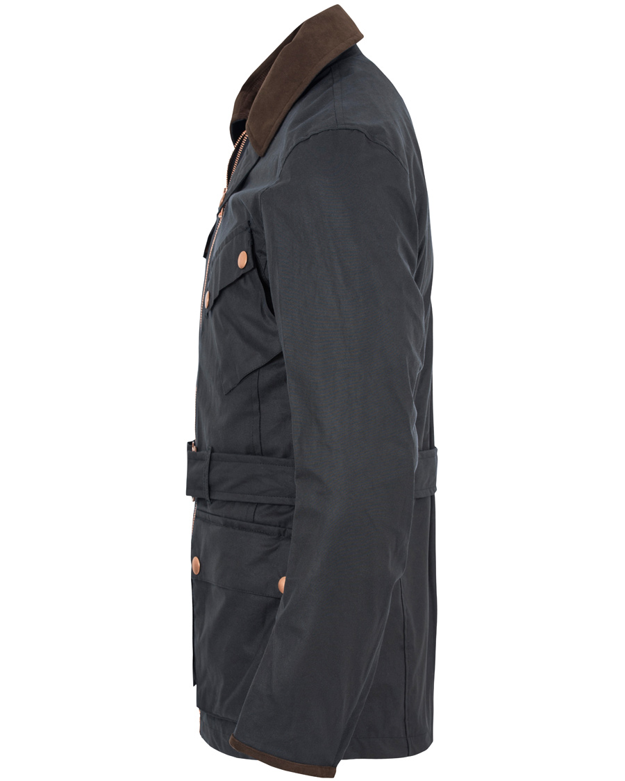 Heren | Jassen | Private White V.C. | Waxed Twin Track Jacket Navy