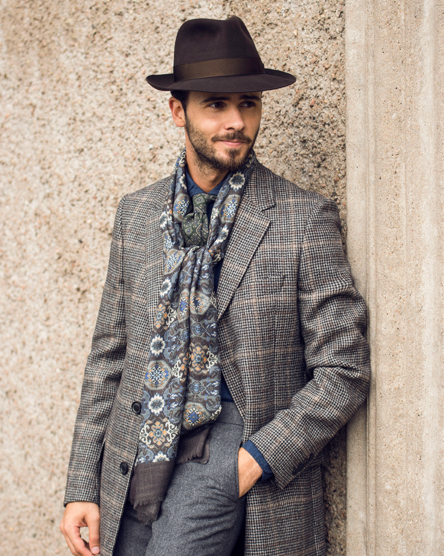 Heren | Borsalino Fedora Felt Hat Medium Brim Folco Dark Brown | Borsalino | Fedora Felt Hat Medium Brim Folco Dark Brown