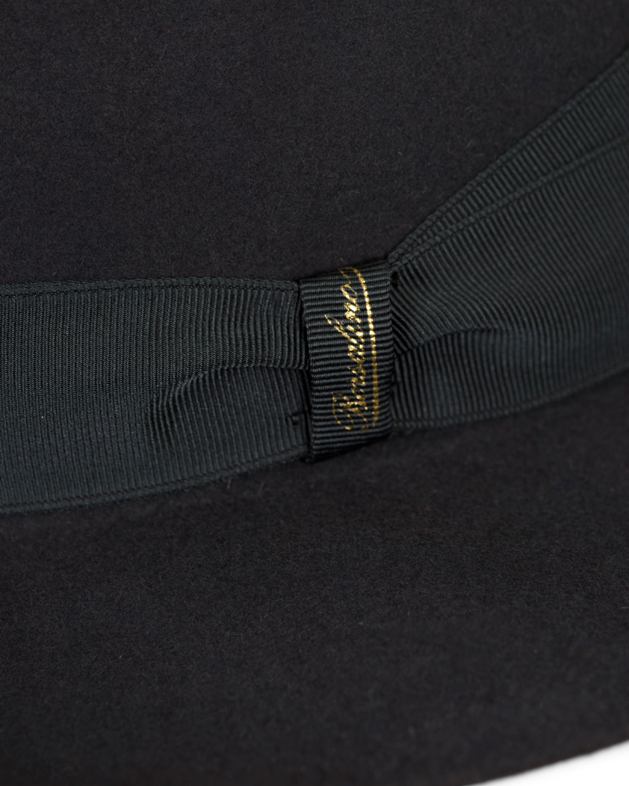 Heren | Borsalino Fedora Felt Hat Medium Brim Tritone Dark Grey | Borsalino | Fedora Felt Hat Medium Brim Tritone Dark Grey