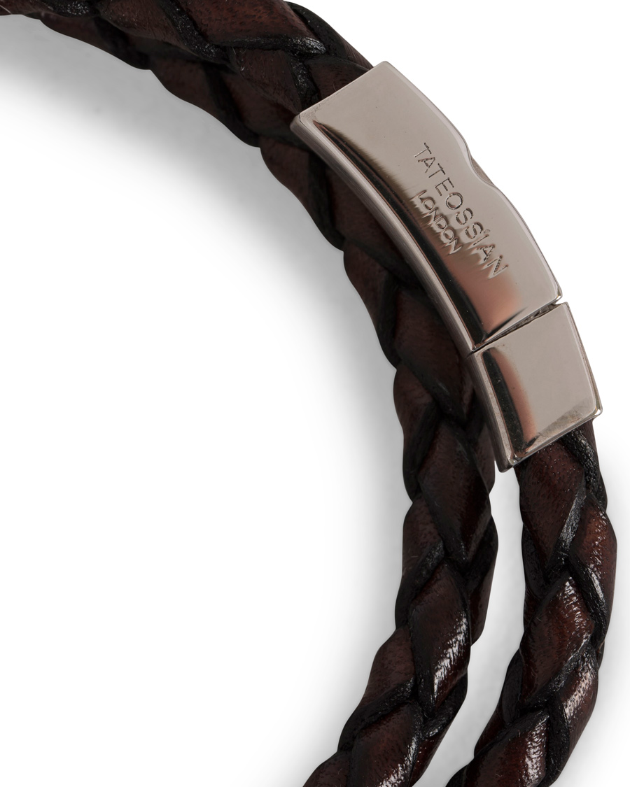 Heren | Tateossian Scoubidou Double Leather Bracelet Brown | Tateossian | Scoubidou Double Leather Bracelet Brown