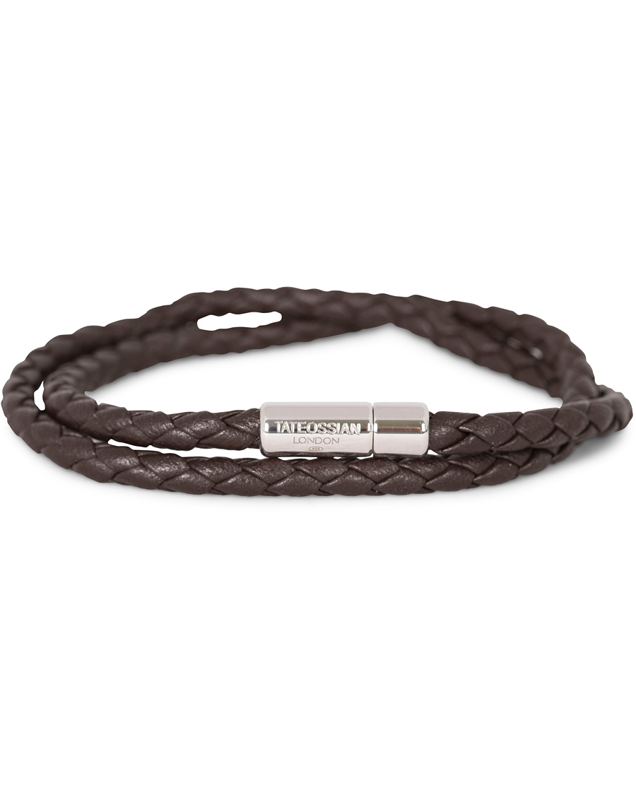 Heren | Tateossian Scoubidou Pop Leather Bracelet Dark Brown | Tateossian | Scoubidou Pop Leather Bracelet Dark Brown