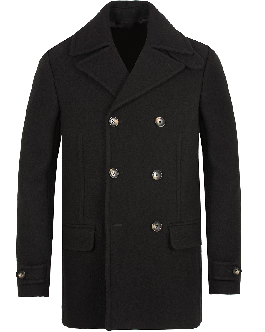 Heren | Jassen | J.Lindeberg | Wilton Pea Coat Jacket Black