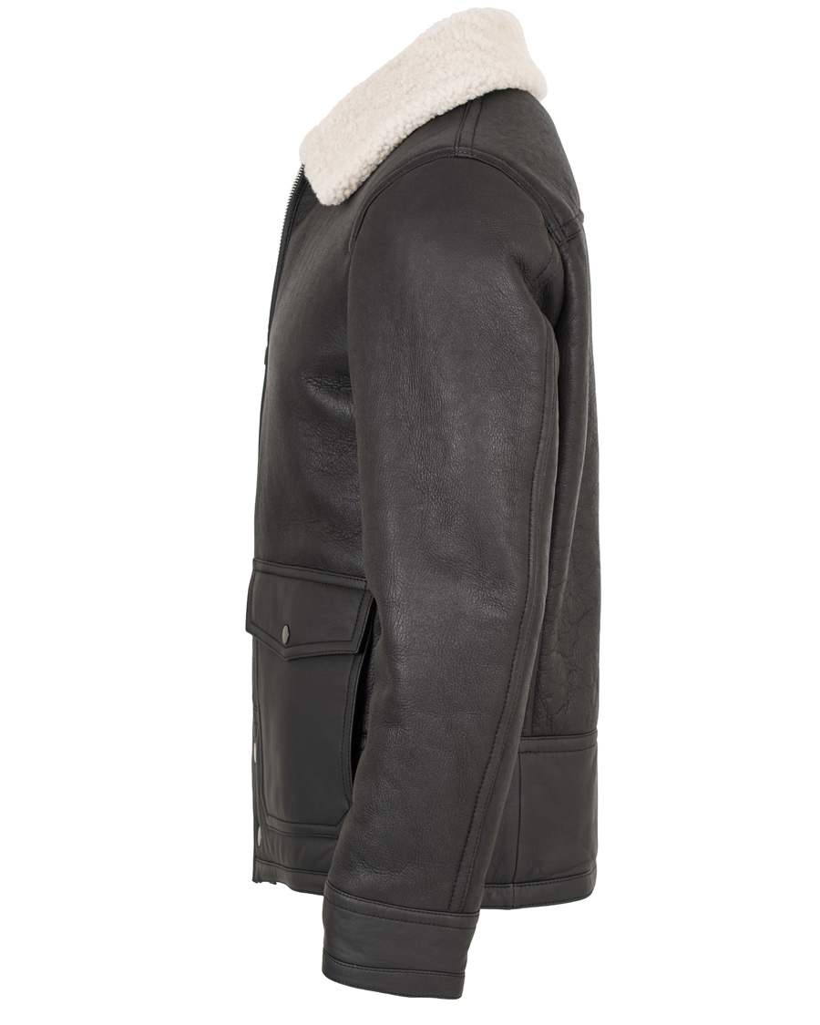 Heren | Jassen | GANT Rugger | The Shearling Aviator Jacket Black