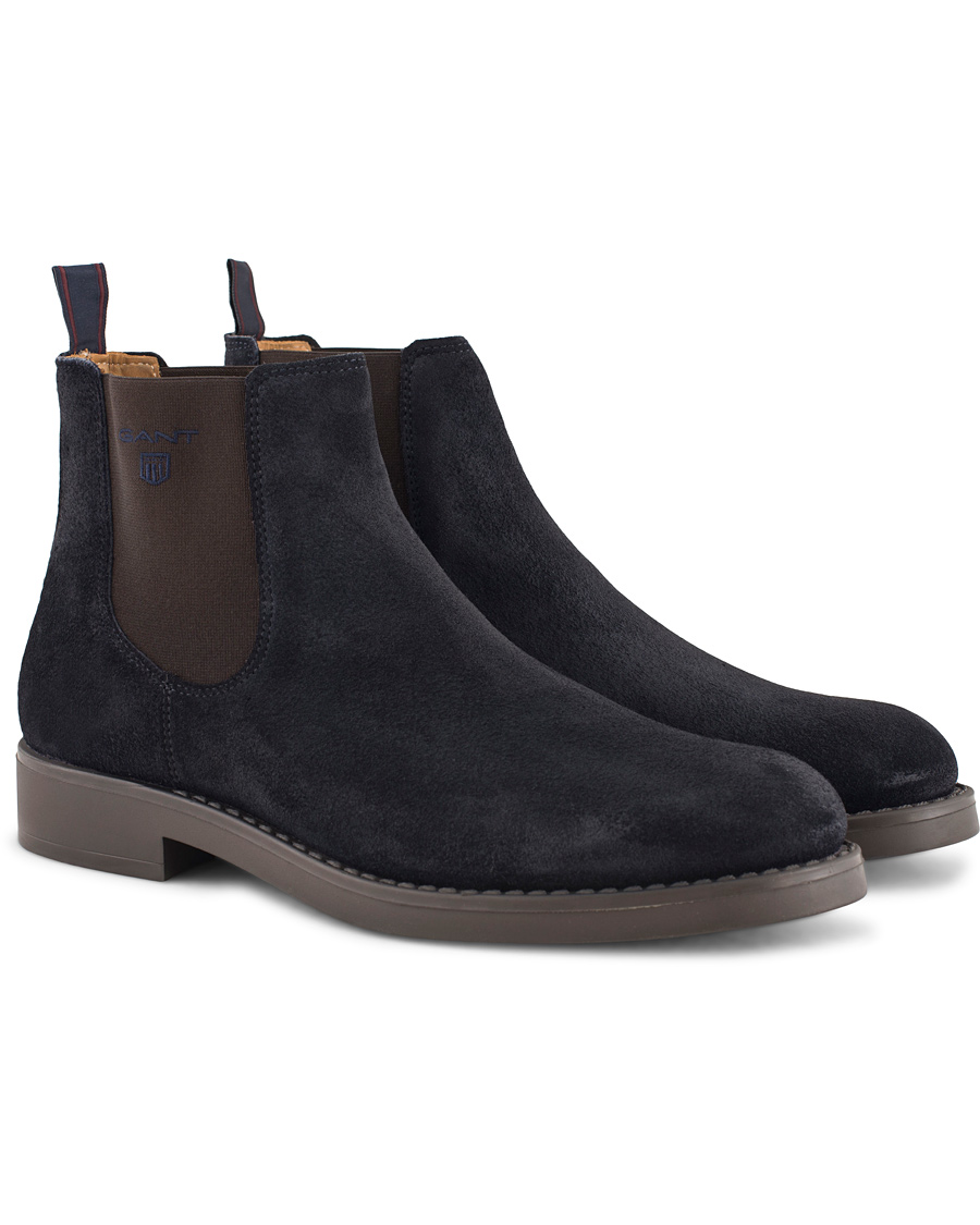 Heren | GANT Oscar Chelsea Boot Navy Suede | GANT | Oscar Chelsea Boot Navy Suede
