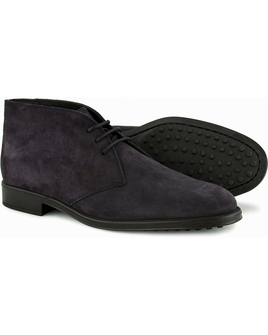 Heren | Tod's Polacco RQ Chukka Blue Denim Suede | Tod's | Polacco RQ Chukka Blue Denim Suede