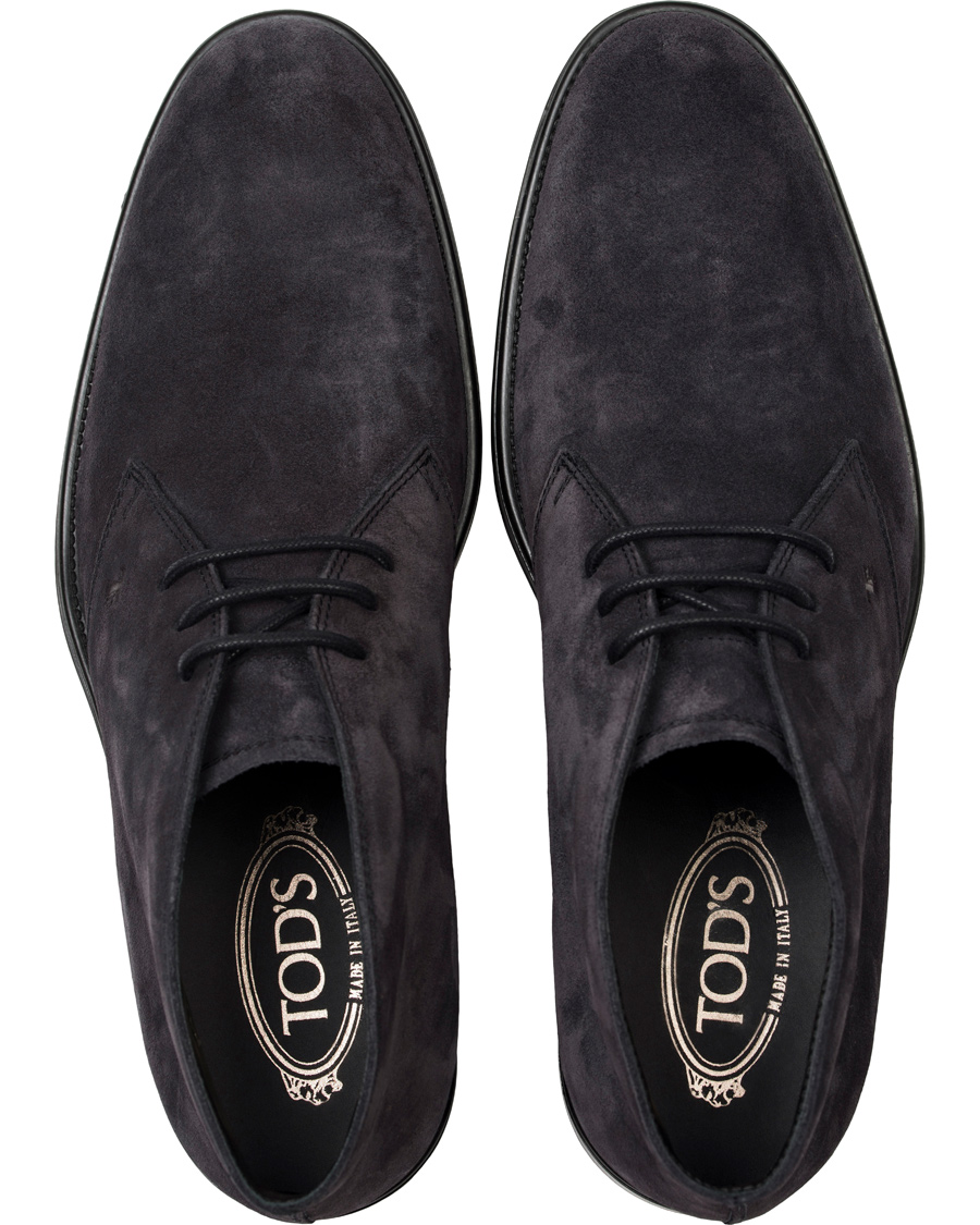 Heren | Tod's Polacco RQ Chukka Blue Denim Suede | Tod's | Polacco RQ Chukka Blue Denim Suede