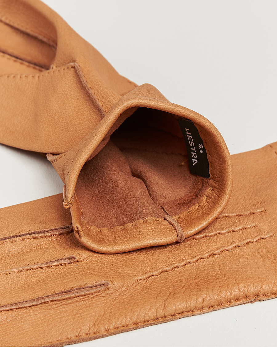 Heren | Afdelingen | Hestra | Henry Unlined Deerskin Glove Cognac