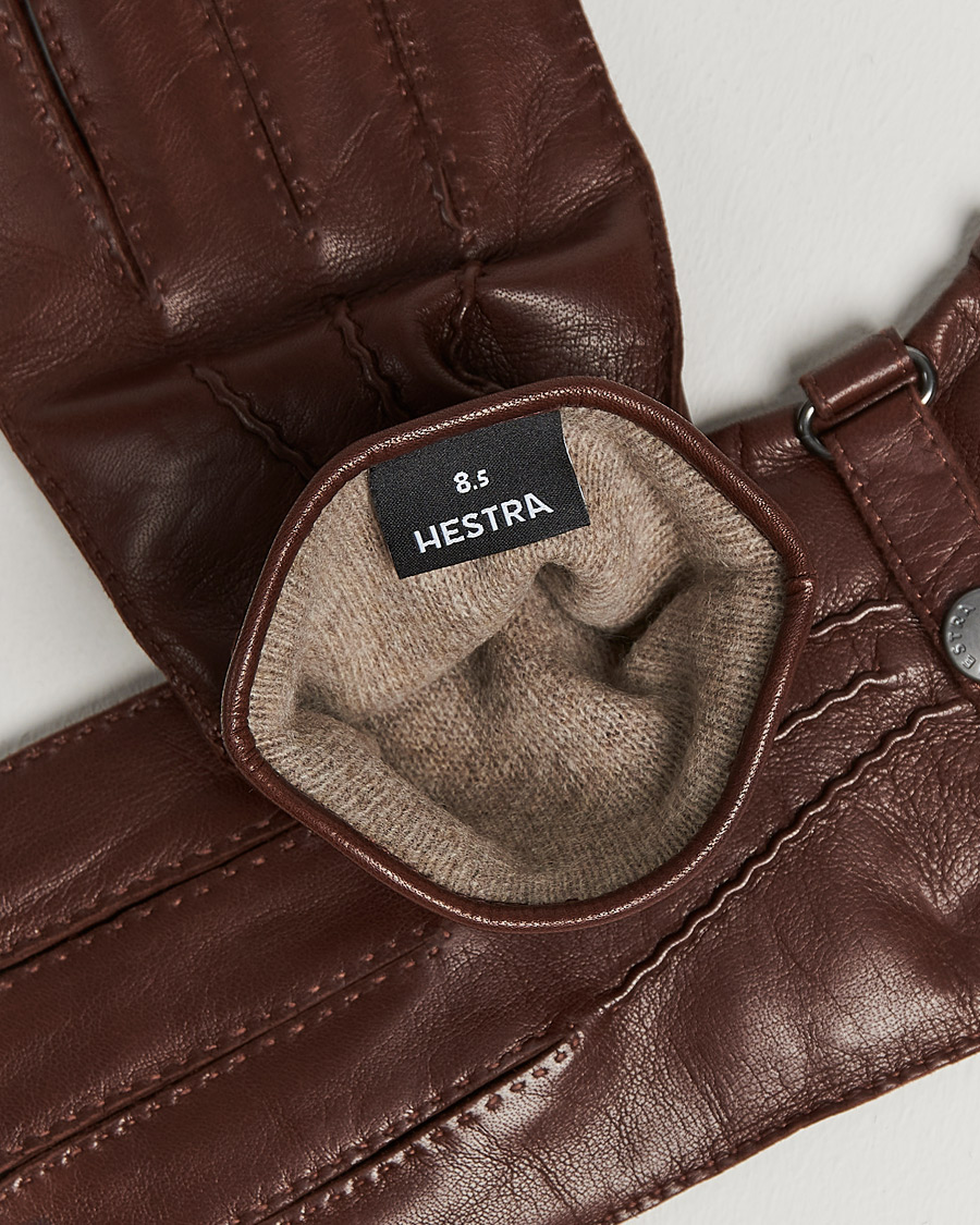 Heren | Afdelingen | Hestra | Jake Wool Lined Buckle Glove Chestnut