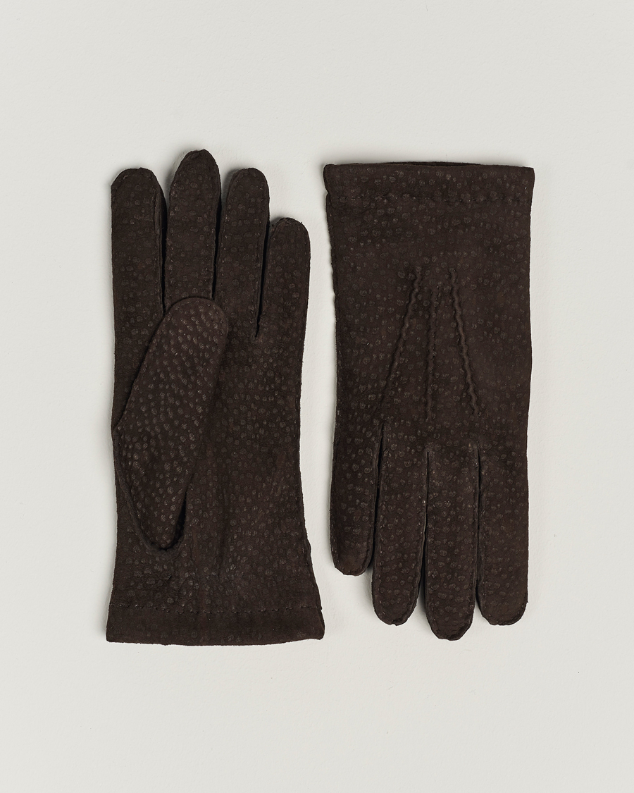 Heren | Hestra Carpincho Handsewn Cashmere Glove Espresso Brown | Hestra | Carpincho Handsewn Cashmere Glove Espresso Brown