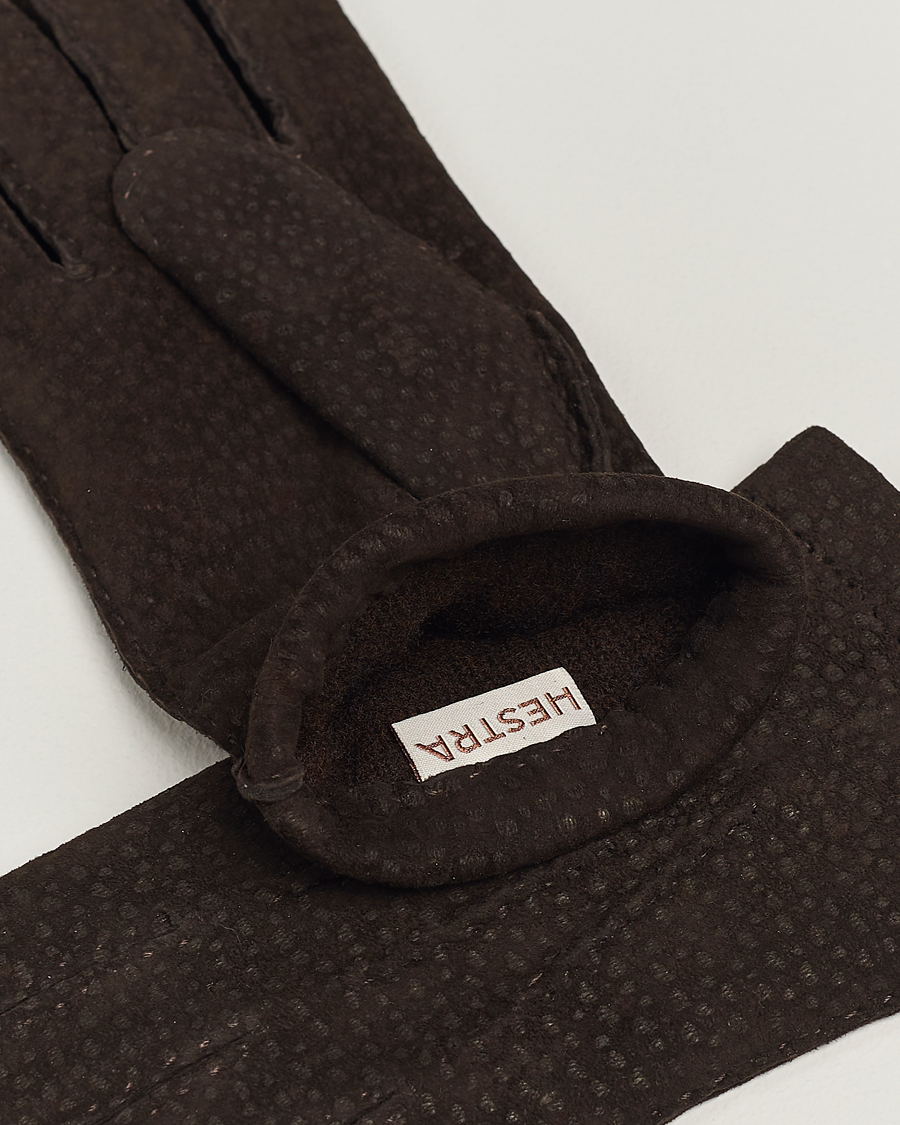 Men |  | Hestra | Carpincho Handsewn Cashmere Glove Espresso Brown