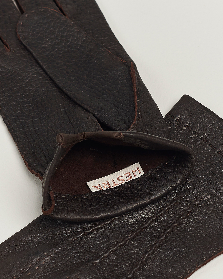 Heren | Business & Beyond | Hestra | Peccary Handsewn Unlined Glove Espresso
