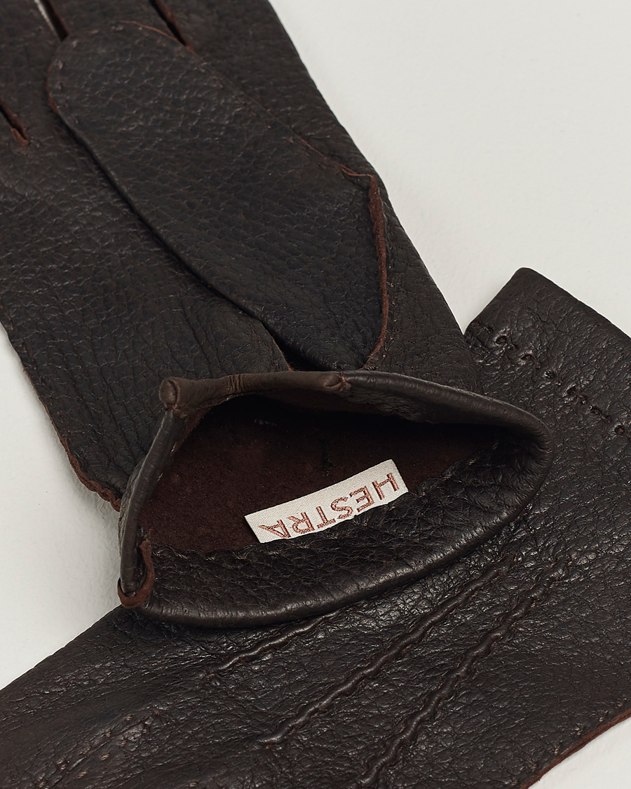 Heren | Afdelingen | Hestra | Peccary Handsewn Unlined Glove Espresso