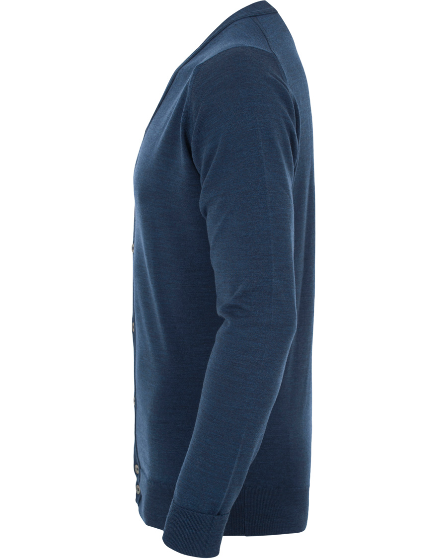Heren | Truien | John Smedley | Bryn Extra Fine Merino Cardigan Indigo