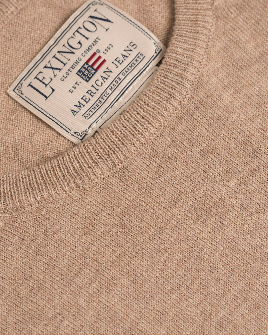 Heren | Truien | Lexington | Jeff Crewneck Sweater Silver Mink Beige