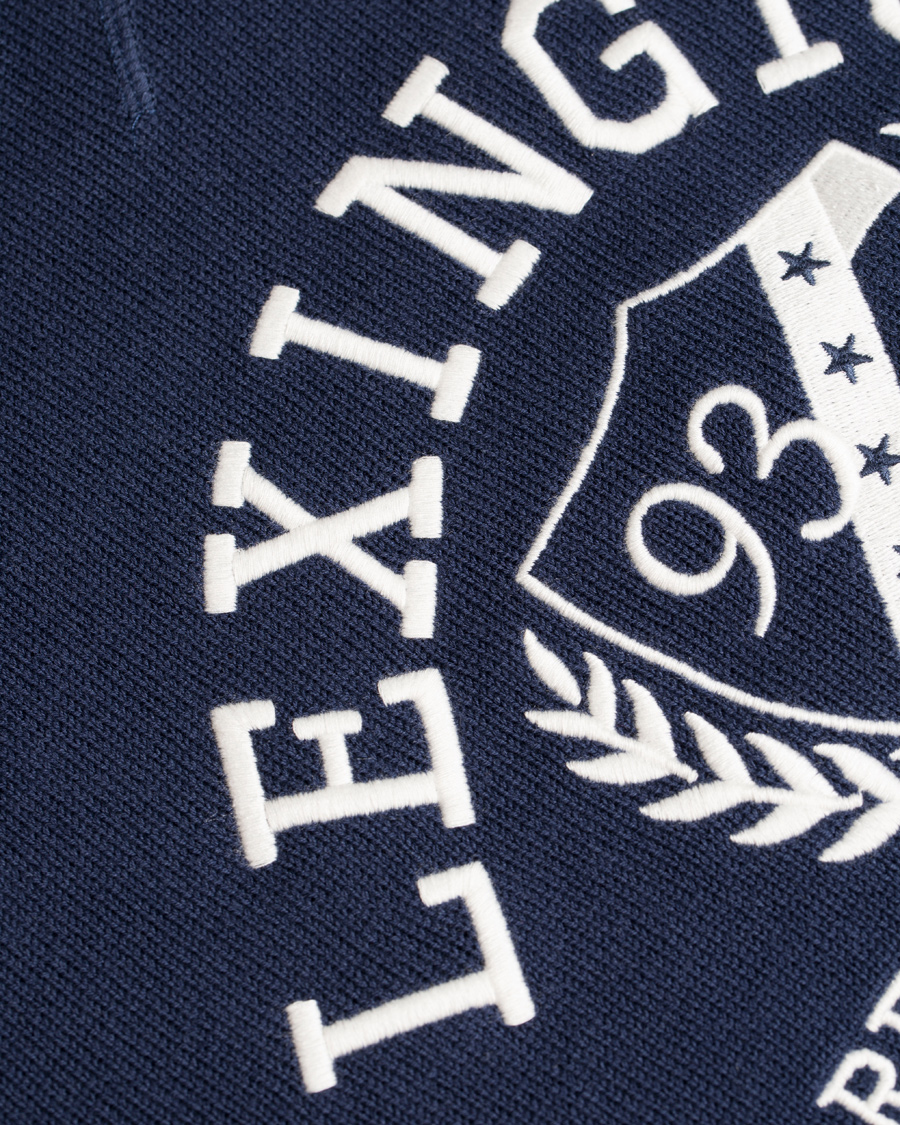 Heren | Truien | Lexington | Nelson Knitted Sweatshirt Deepest Blue