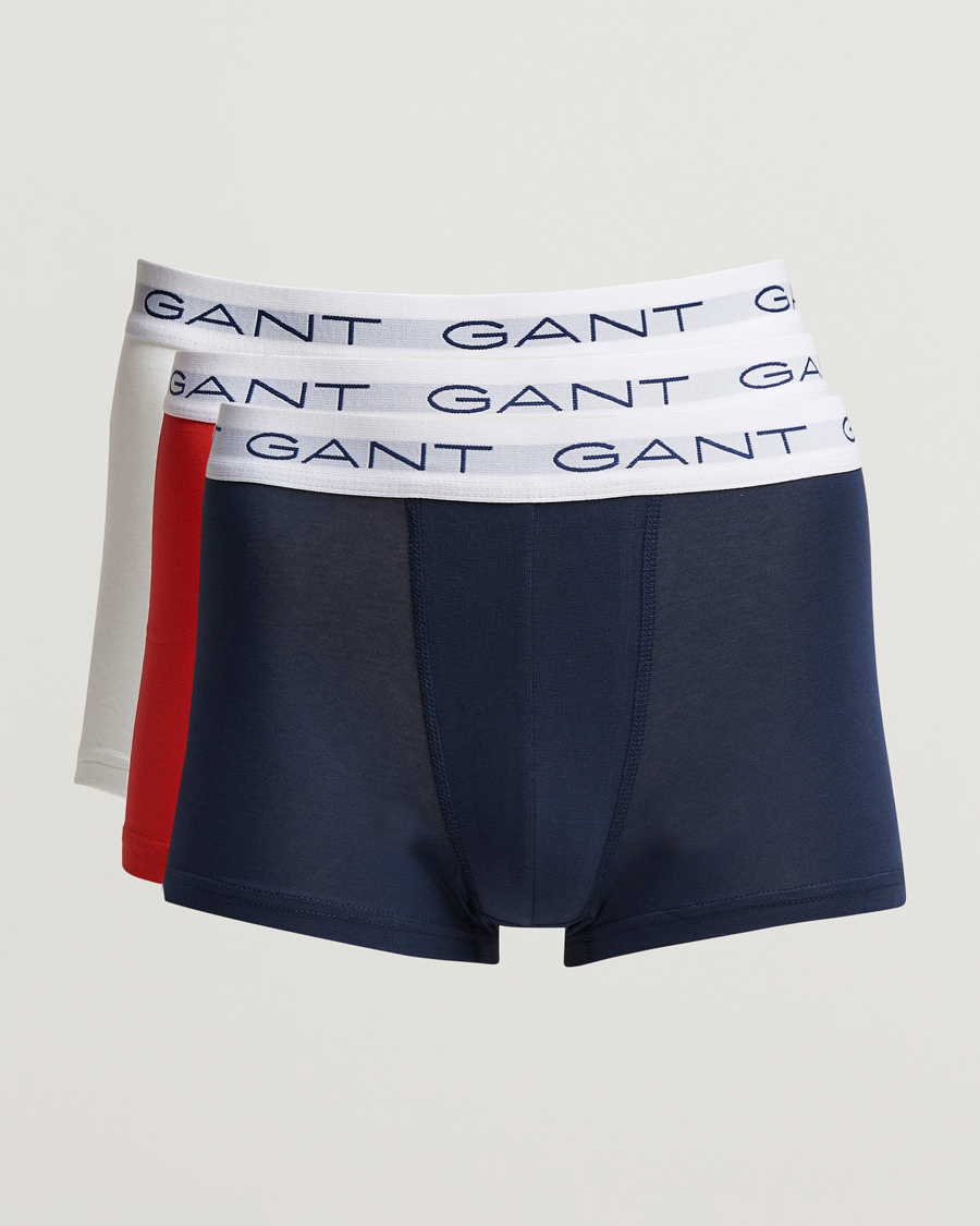 Heren | Ondergoed | GANT | 3-Pack Trunk Boxer Red/Navy/White