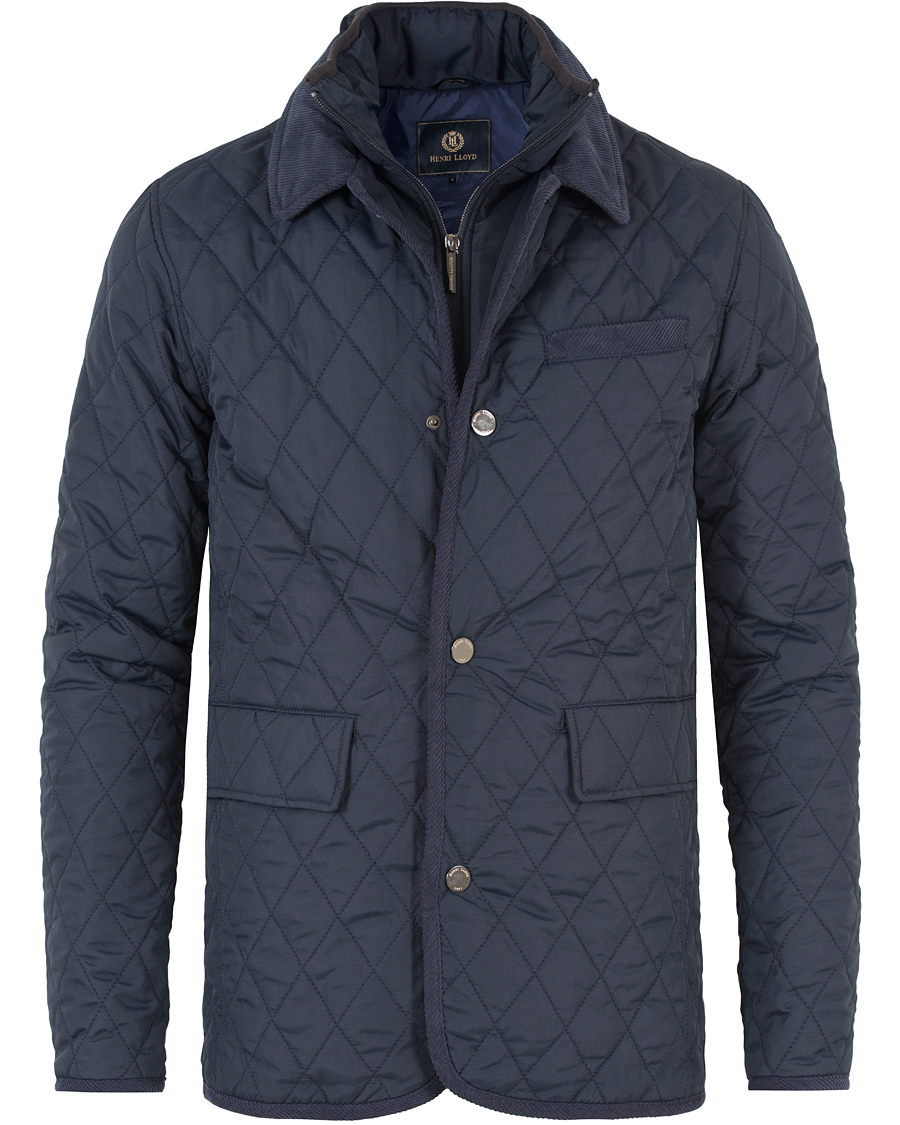 Heren | Jassen | Henri-Lloyd | Henri Lloyd Gelyn Long Quilted Jacket Navy