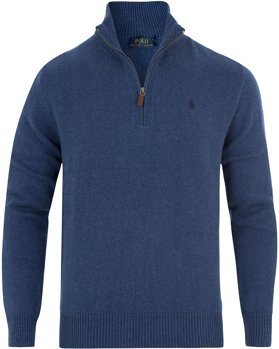 Heren | Truien | Polo Ralph Lauren | Cotton/Curado Half Zip Sweater Shale Blue Heather