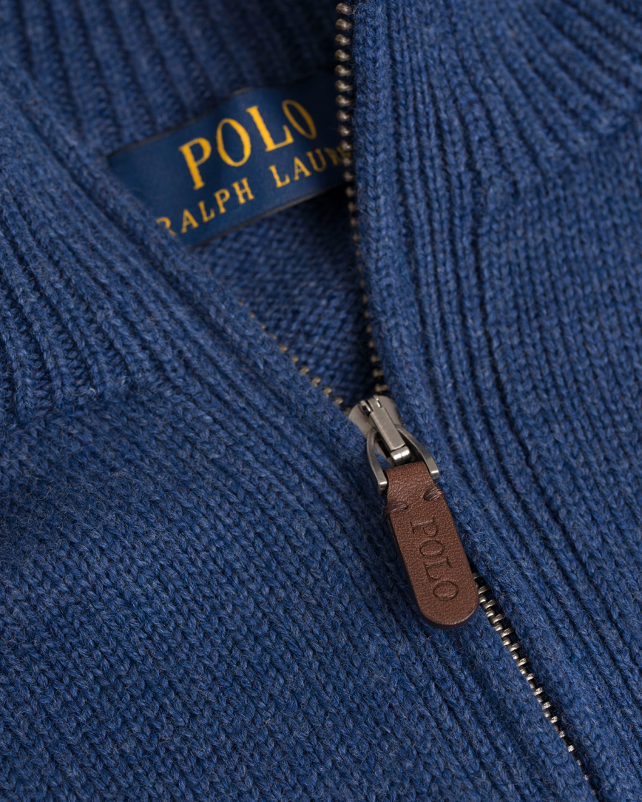 Heren | Truien | Polo Ralph Lauren | Cotton/Curado Half Zip Sweater Shale Blue Heather