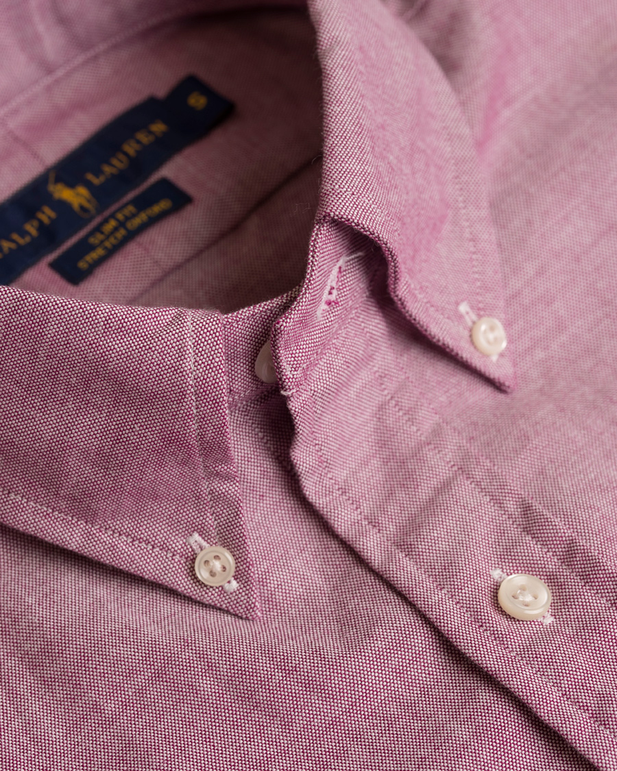 Heren | Overhemden | Polo Ralph Lauren | Slim Fit Stretch Oxford Shirt Crimson Purple