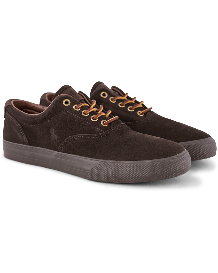 Heren | Polo Ralph Lauren Vaughn Sneaker Dark Brown Suede | Polo Ralph Lauren | Vaughn Sneaker Dark Brown Suede